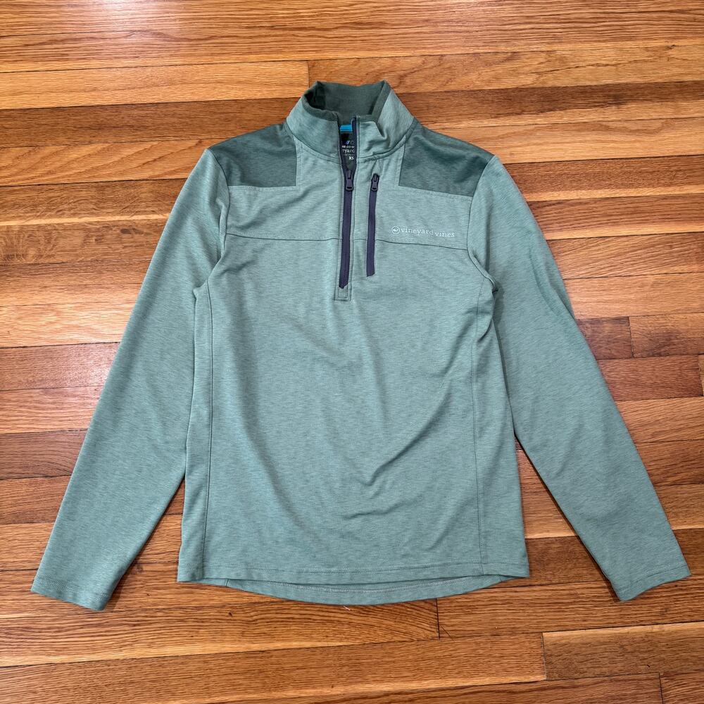 Vineyard Vines On The Go Shep Shirt Mens X-Small Green Performance Pullover